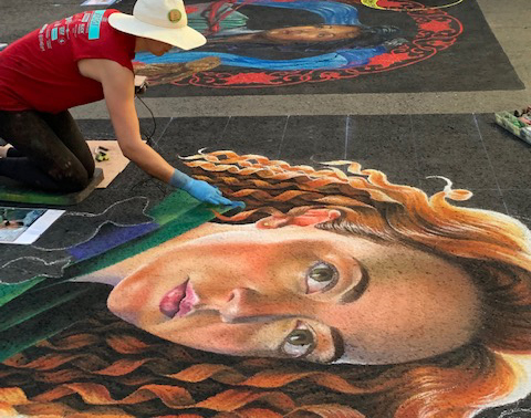 La Strada Chalk Art Summer Festival in Hillsboro, Oregon - 1
