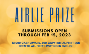 Read more about the article Submissions for the Airlie Prize are OPEN! Deadline EXTENDED: 3/15/2023